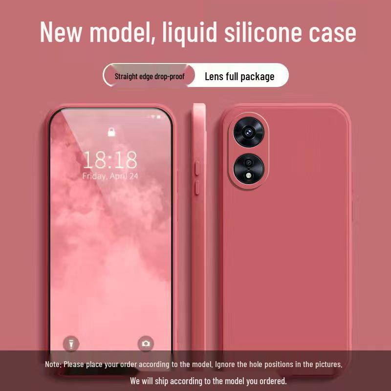 Compatible with OPPO A78 5G: Simple Solid Color Rubik's Cube Liquid Full Coverage Drop-proof Soft Case