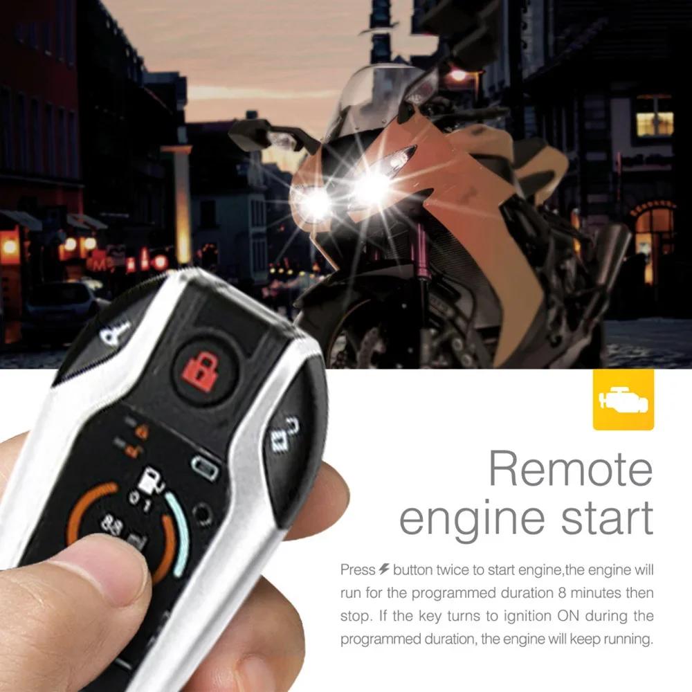Motorcycle Anti-theft System Security Alarm Device Scooter Anti-theft Vibration Alarm Remote Engine 5 Meters Automatic Lock