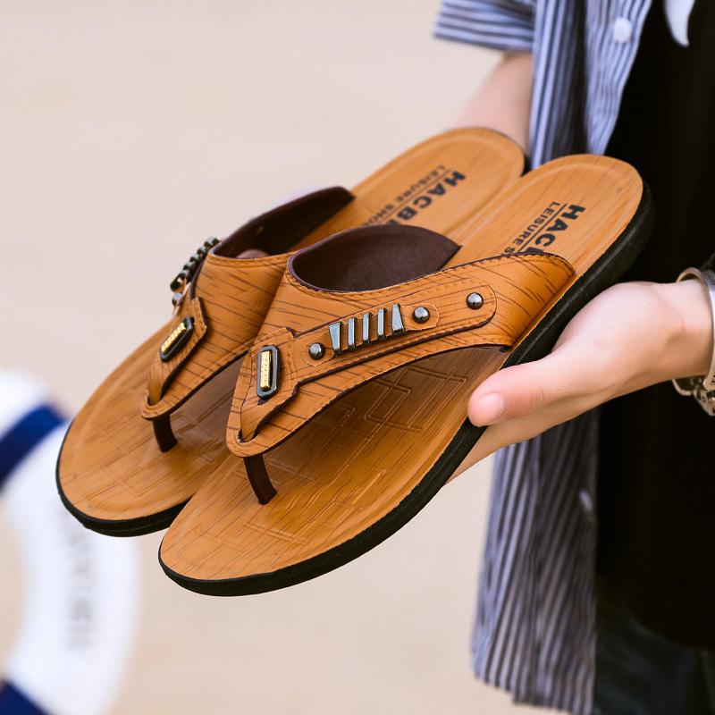 

Summer flip-flops men s and young people s trendy shoes home wear slippers soft-soled toe cool slippers wading shoes beach shoes 44