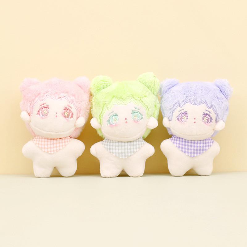 Adorable Plush Toy Keychain Soft Cotton Doll Cute Character Bag Charm For Couples