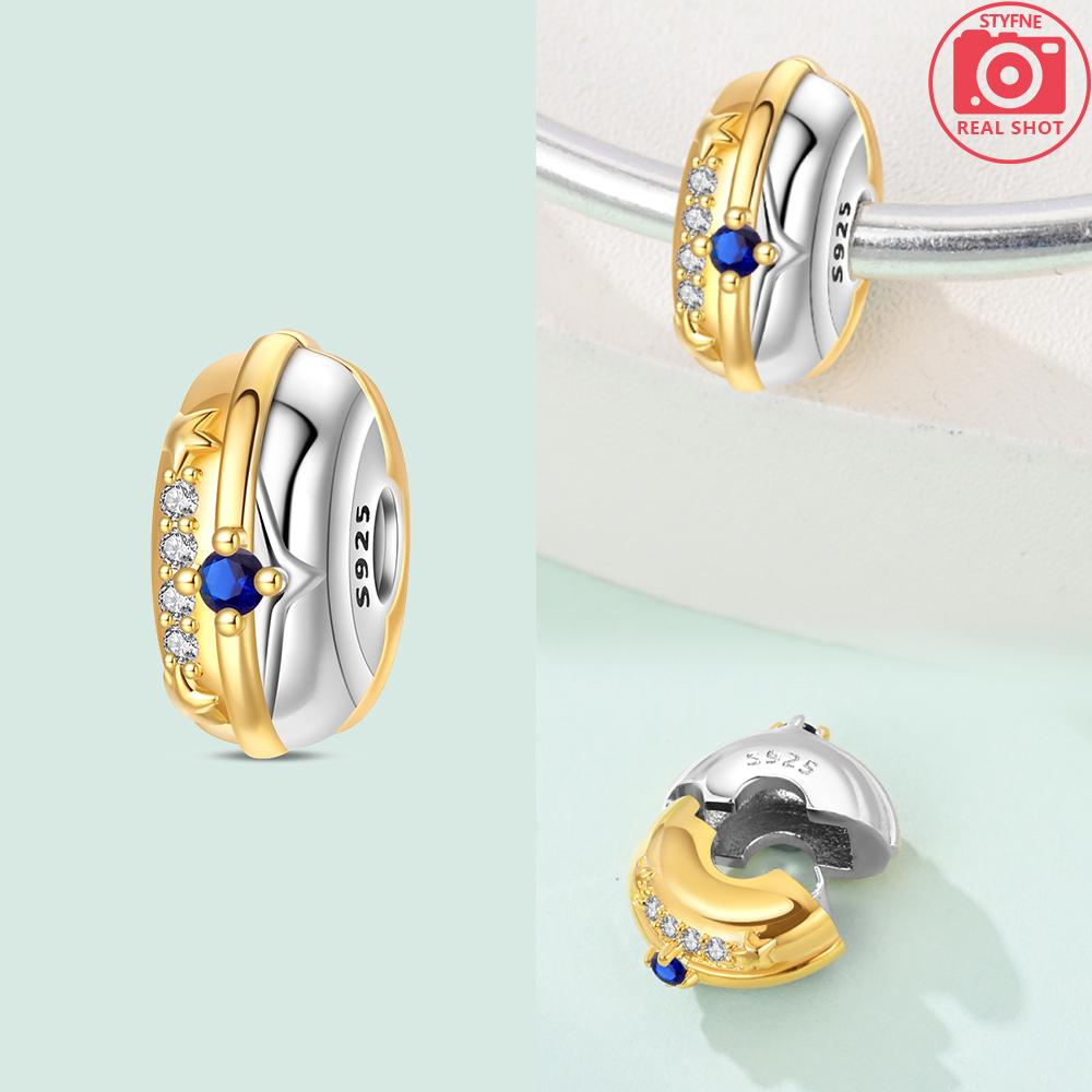 Authentic Original Charm Bead Components Copper Metal Butterfly Flowers Colorful Zircon Silicone Charm Bead Components Bead Components Compatible