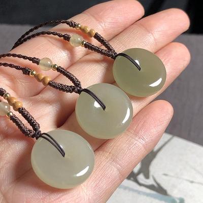 Hetian Jade Pi Xiu Pendant Charm - Qingbai Stone Necklace for Couples