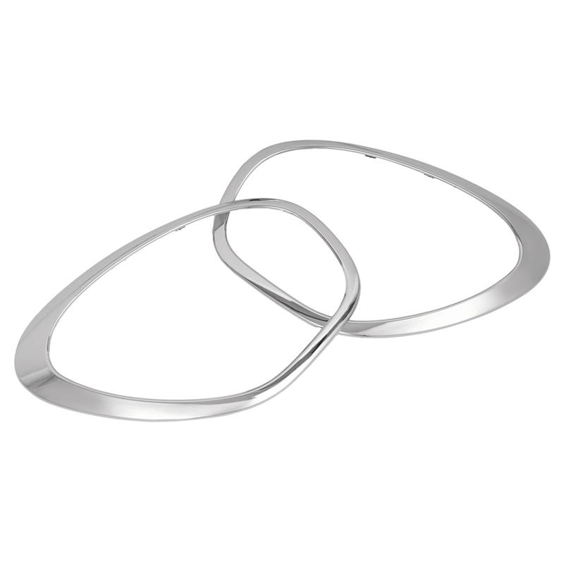 ABLZ-Chrome Trim Ring Bezel 1 Pair For Headlight For Mini Cooper Countryman Paceman 2011- 2016 LH& RH