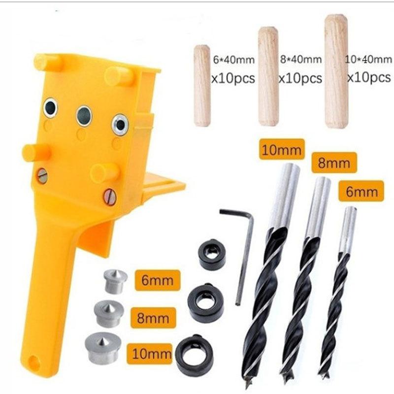 

Локатор перфорации для деревообработки, Деревянный перфоратор для шипов, Шип для круглого дерева, Соединение деревянной доски, Практические инструменты для перфорации по дереву жёлтый