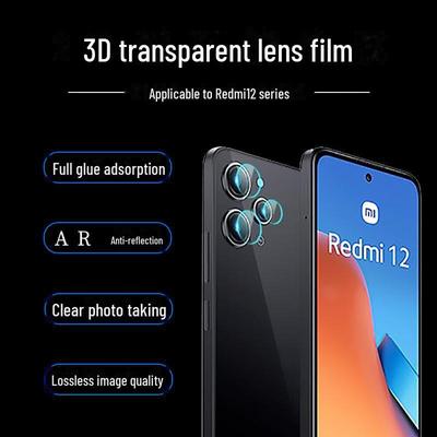 Redmi 12/12C Fólie na objektiv fotoaparátu: Odnímatelný vysoce kvalitní chránič z tvrzeného skla