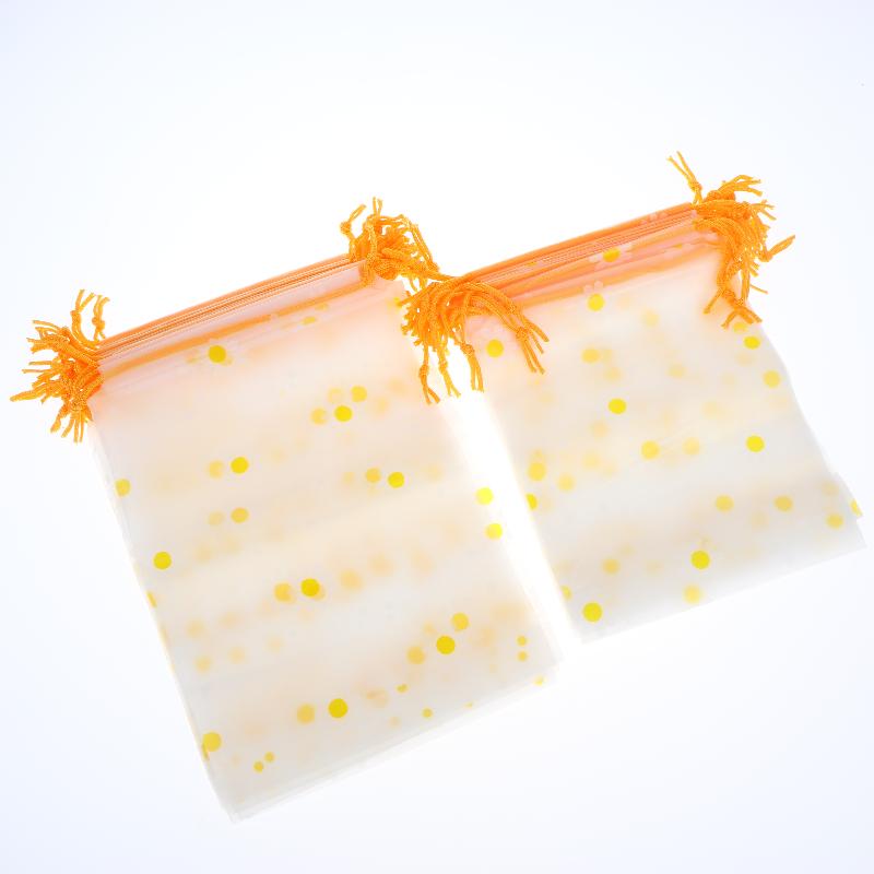 20Pcs Transparent Waterproof Travel Cosmetic Bag Towel Socks Plastic Drawstring Storage Bag Bathroom Transparent Beach