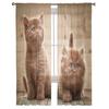 Roztomilá zvířátka Kočka Moderní závěsy do obývacího pokoje Průhledné tylové závěsy Průsvitné okno do ložnice Příslušenství Dekor