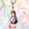 Anime Acrylic Keychains for One Piece Sanji Portgas D. Ace Straw Hat Crew Trafalgar Law Q Version Bag Pendant Acrylic Key Ring