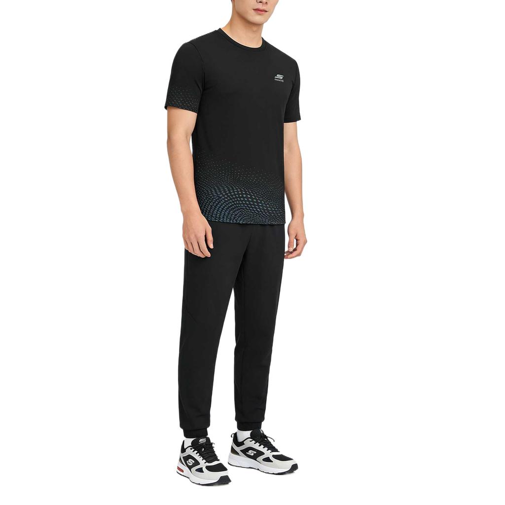 Skechers Breathable Pullover Solid Color T-Shirt Men Tops P226M013-0018