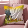 C-Calvin and H-Hobbes Cushion Cover Multi-Scene Pillow Cover for Home & Car - Reversible, Soft & Durable for Daily Use
