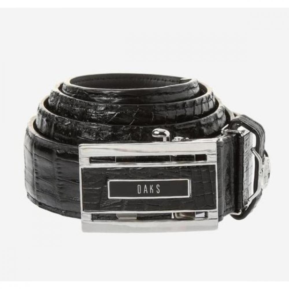 Daks Automatic Belt Black Cayman Crocodile Leather Dbbe7e703bk Single option