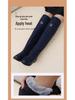 Electric Heated Over-the-Knee Boots with Intelligent Temperature Control - Winter Warm Plush Cotton, Outdoor Antifreeze Footwear