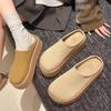 Retro Thick-bottomed Birkenstock Bag Head Half Slippers Spring and Summer New Heightening Outer Wear Lazy Boken