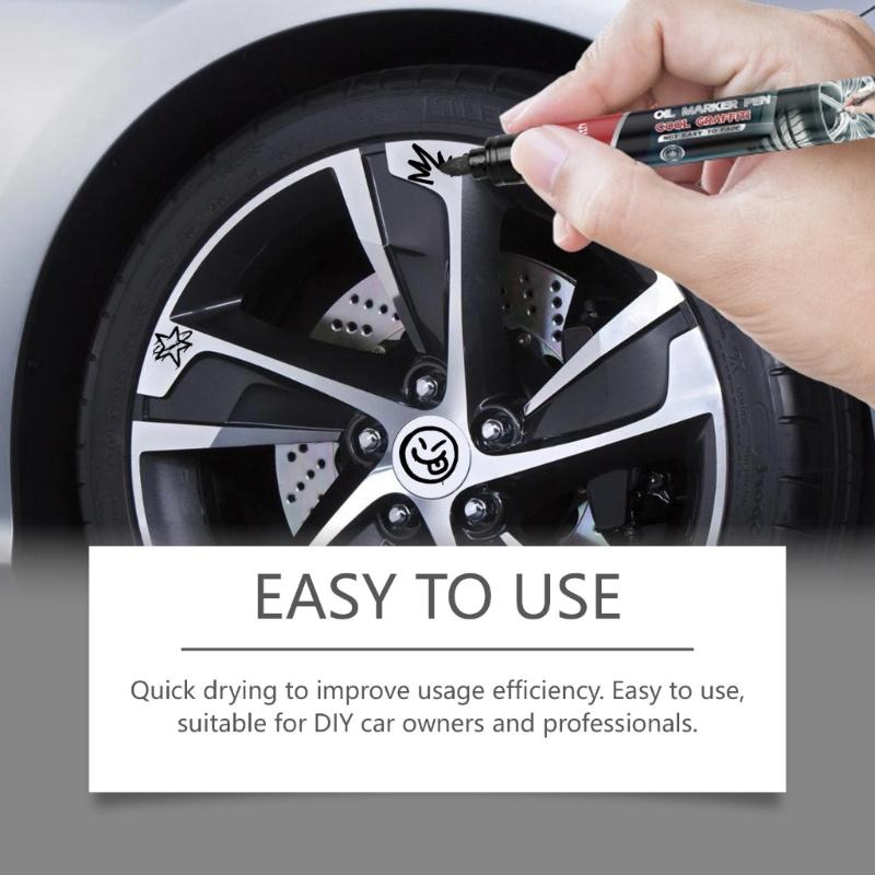 Permanent Marker Waterproof Paint Markers for Metal Surfaces Tire Black Paper Wood Oil Based Paint Marker