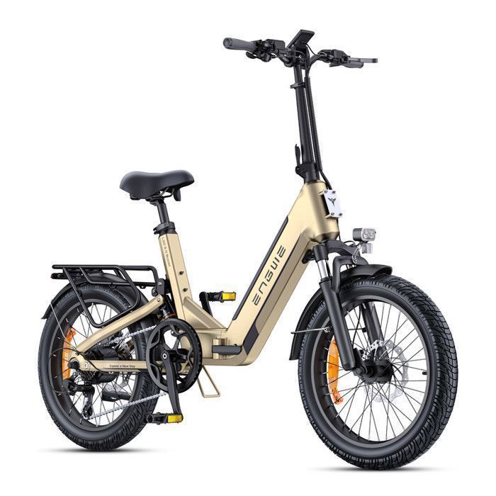 ENGWE L20 3.0 Boost - Vélo Électrique Pliable 20" -Batterie Amovible 48V13.5Ah - Autonomie 100km - Frein à disque hydraulique ,Doré