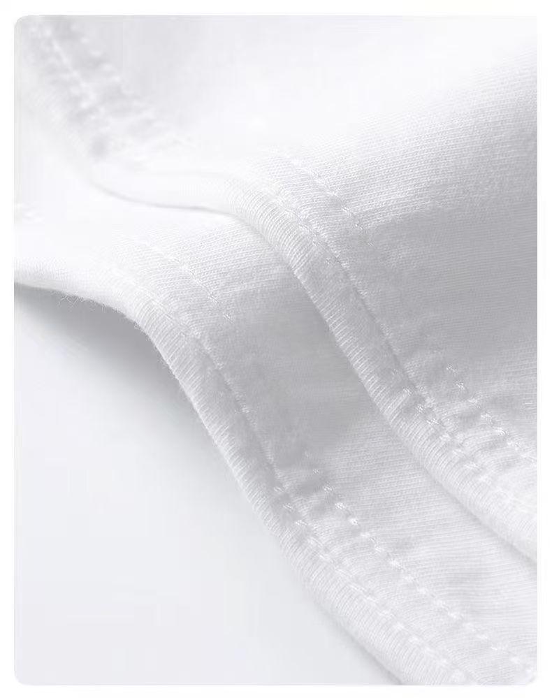 Men's 230g Pure Cotton Casual Loose-Fit Short-Sleeve Round Neck T-Shirt - Trendy and Versatile