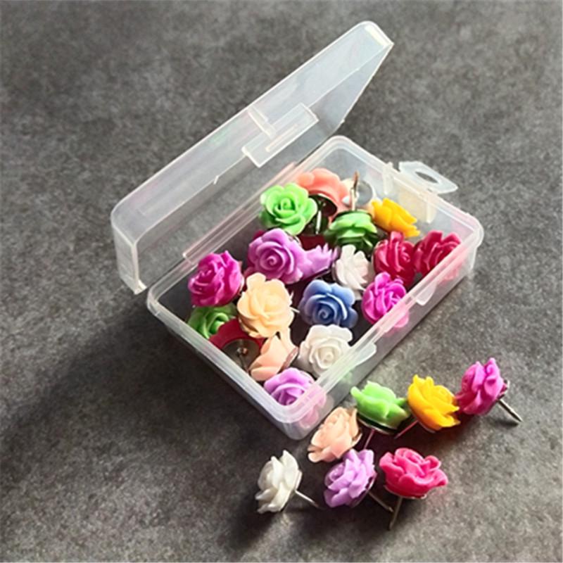 

Cork Board Thumbtacks Set: 30 Pcs - Creative Resin Bees, Roses, and Daisies Design