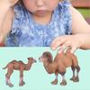 Animal Model Toy, 2pcs Miniature Wild Safari Wildlife World Animal Figures Desktop Decoration Bactrian Camel Model Toy Home Decor Gifts for Kid Childr
