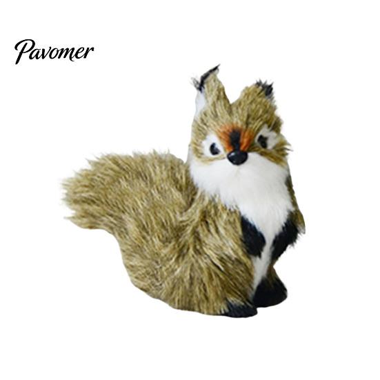 Realistic Squirrel Stuffed Toy Plush Hanging Ornament, Artificial Fur Animal Figurine for Christmas Cute Pendant Car Mirror Tree Decor, Rearview