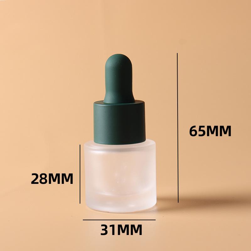 Transparent Frosted Green Dropper Bottle for Toner & Essence Oil, 5ml/10ml