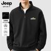 JEEP SPIRIT Men's Heavyweight Stand Collar Long Sleeve Sweatshirt