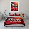 "I Love You Romantic Bedding Set" Bedding Duvet Cover Set Duvet Cover Pillowcases (1 * Duvet Cover 2 * Pillowcases, without duvet insert)