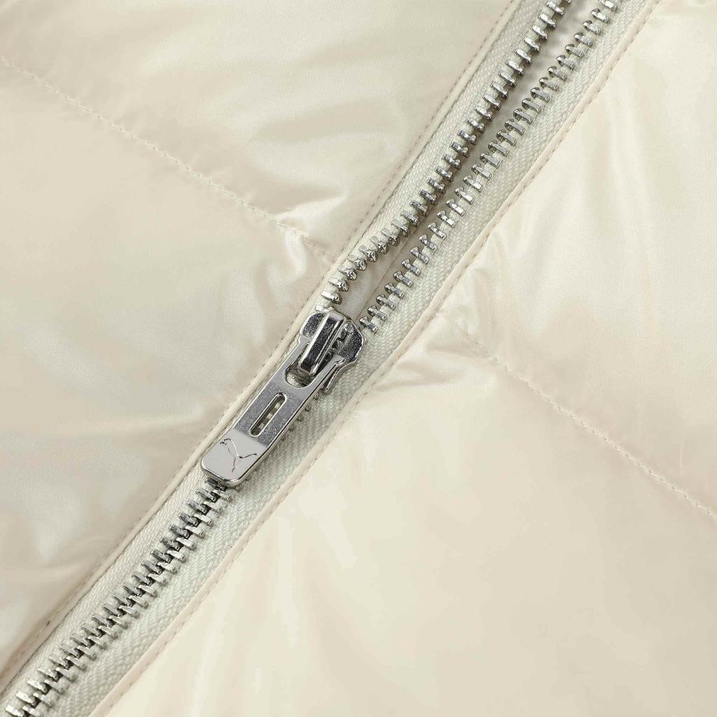 Puma Shiny Down Vest Warmcell Solid Thick Warm Hooded Down Gilet Women Vest Snow-White 629271-87
