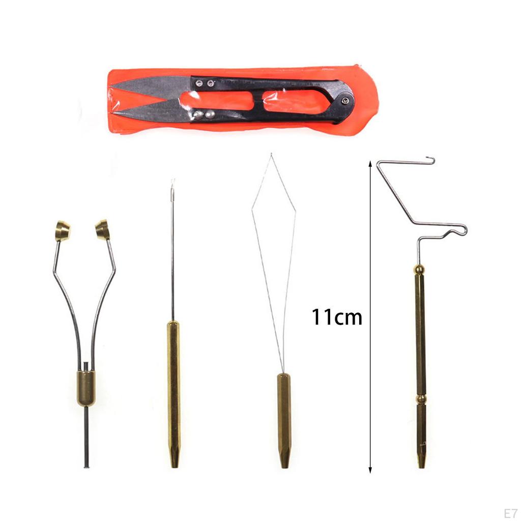 Fly Tying Tools Bobbin Holder Premium Fishing Hook Portable Metal Scissors