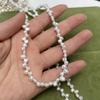 Top Sided Drilled Hole Pearl 4-5mm, Elegant White Natural Freshwater Pearl Beads for DIY Necklace, Bracelet, Anklet Accessories, Jewelry Making, 36cm