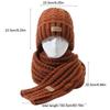 2Pcs Trendy Windproof Knitted Hat Scarf Thicken Korean Style Neck Guard Hat Set Plush Simple Warm Scarf Winter Autumn
