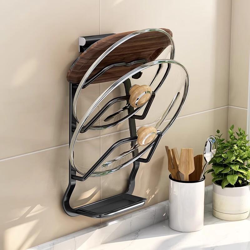 

Punch-Free Kitchen Pot Lid Storage Rack