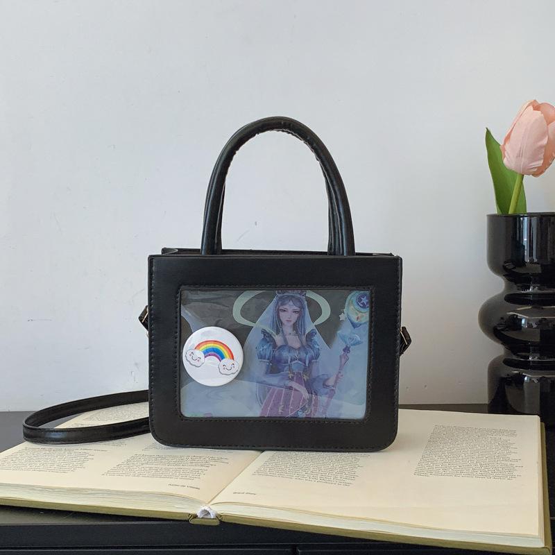 

Ежедневный малый и микро прием пищи болевая повязка доска студенческая прозрачная сумка с просом ежедневная повседневная сумка-мессенджер женская чёрный