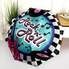 1PC Rock n' Roll Umbrella Portable Folding Umbrella Iron Frame Hole Bone Structure Outdoor Home Umbrella A16