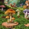 18pcs/pack mushroom house story series Creative aesthetics PET sticker Planner Handbook Scrapbooking DIY stationery sticker
