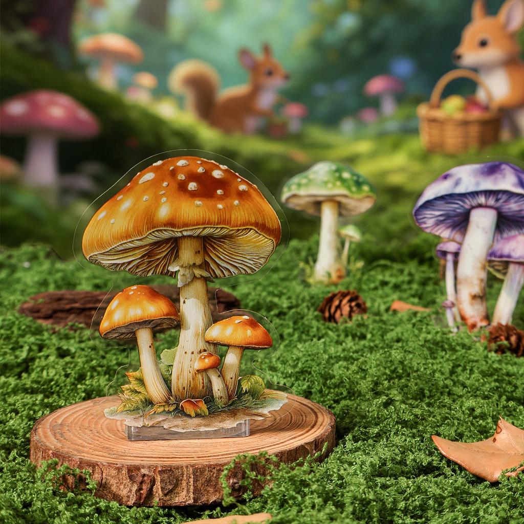 18pcs/pack mushroom house story series Creative aesthetics PET sticker Planner Handbook Scrapbooking DIY stationery sticker