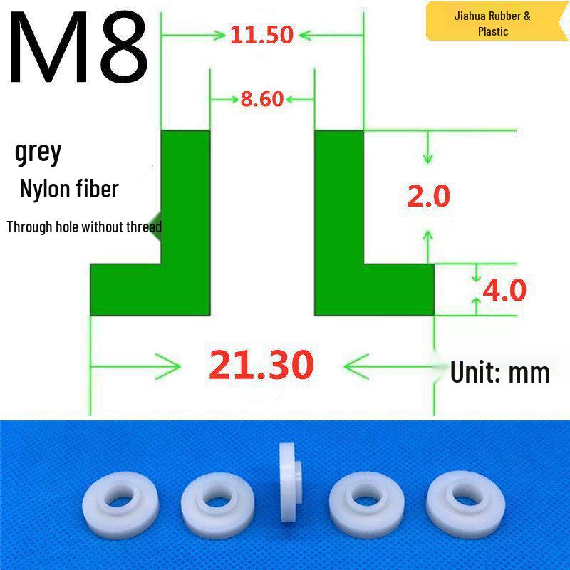 T-förmige Nylon-Dichtungsscheibe M3-M35 Gewinde Isolierabstandshalter