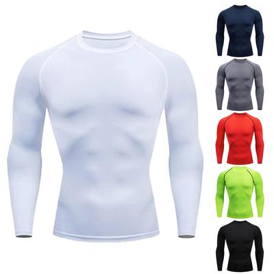Men's Raglan Sleeve Long-sleeved Ditness Clothing Running Basketball TrainingClothing High Elasticity And Quick Drying Clothing