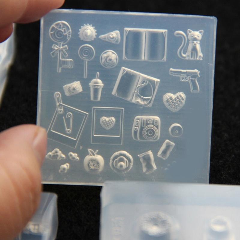 Reusable Nail Casting Mold Nail Charm Silicone Mold Halloween Themed Stereoscopic Carving Nail Art Jewelry Tool