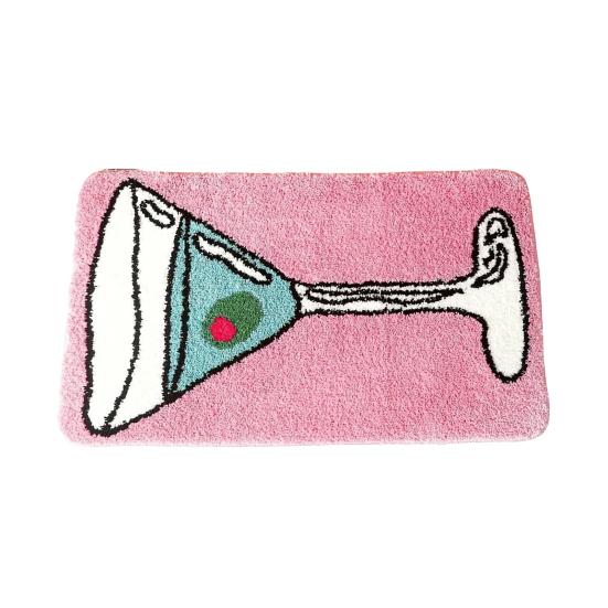 Christmas Themed Pattern Floor Mat Anti-Slip Bottom Soft Comfortable Faux Cashmere Rug Vibrant Color Door Rug