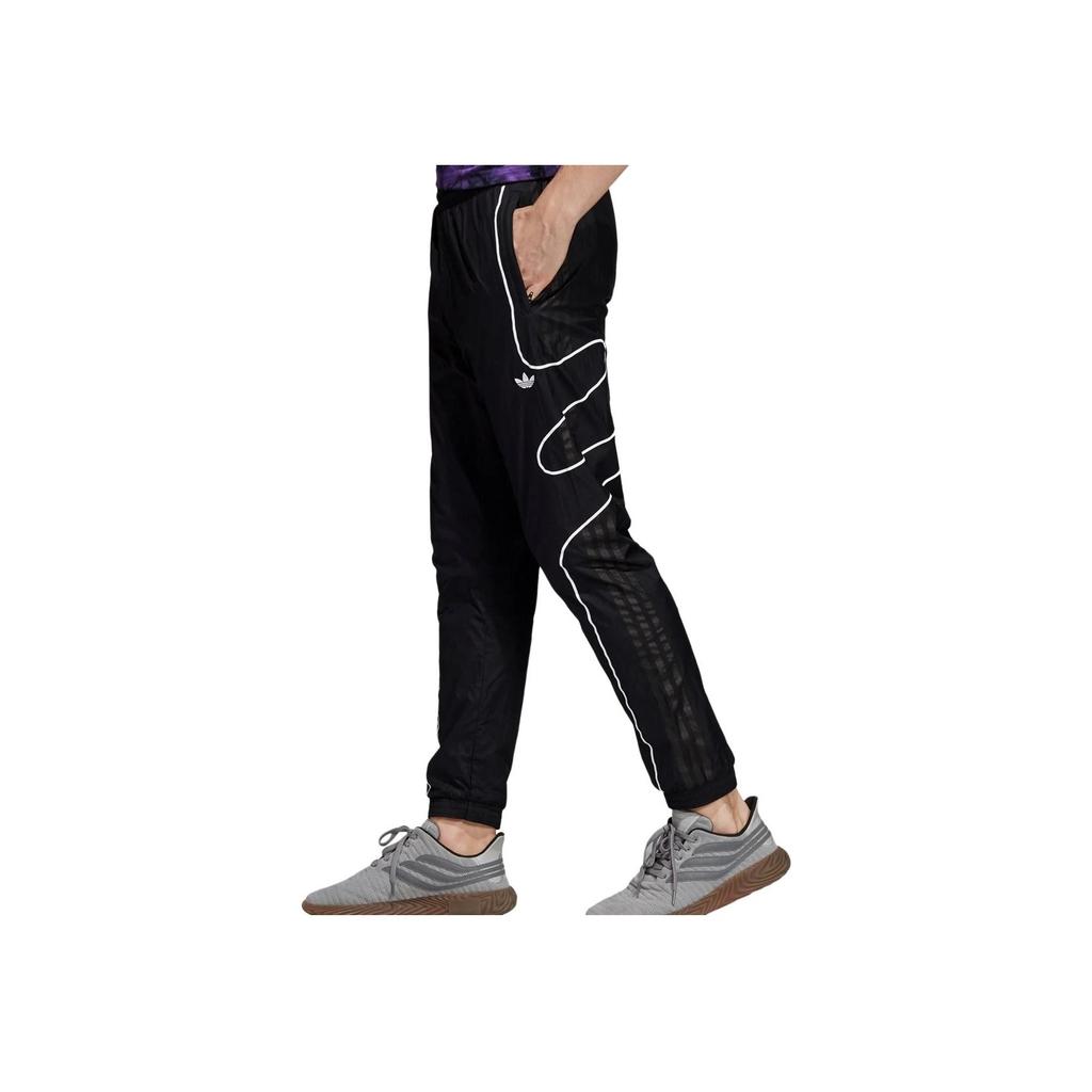 Adidas Originals Flamestrike Track Pants With White Stripes Men Bottoms Black DU8127