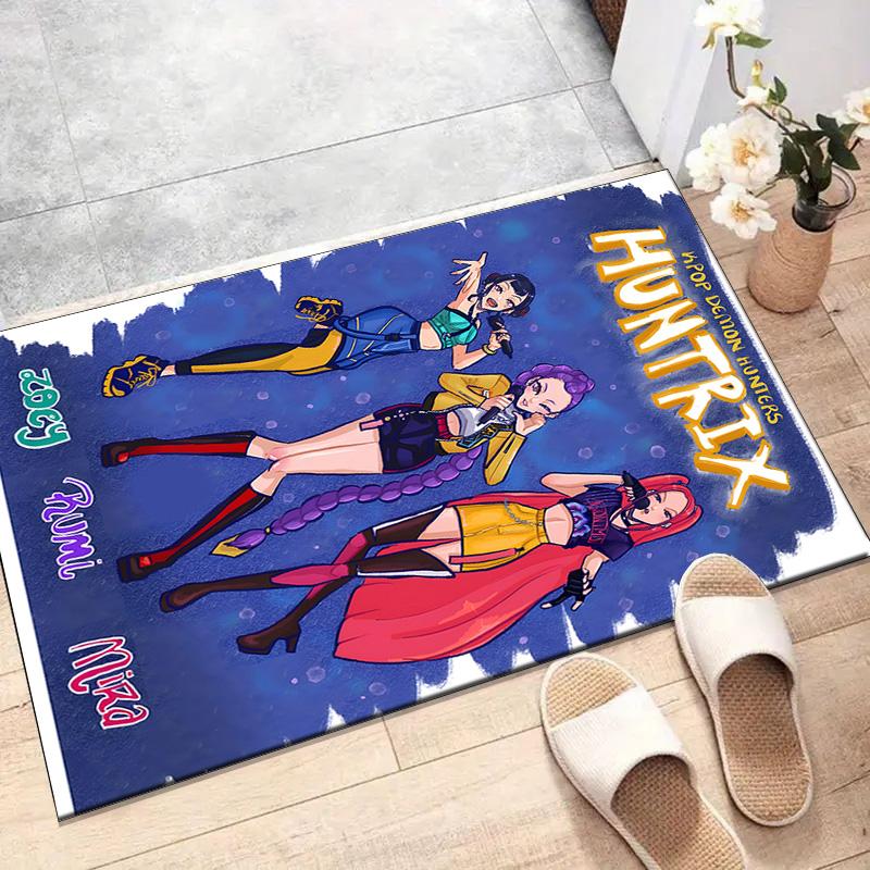 1pc KPop Demon Hunters4 Design Printed Area Rug Carpet for Bedroom Living Room Home Decor Rugs Mat Non Slip Mat Rug for Bedside