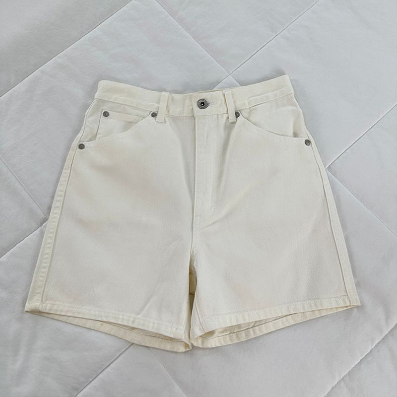 

Fitting Room Easiest for Match Washed-out Vintage High Waist Denim Shorts White 35