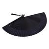 1pc Vintage Handmade Bamboo Folding Fan, Black Traditional Chinese Japanese Style, Lightweight for Wedding Photography Decor
