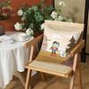 Cartoon HHilda Cushion Cover Silky Short Plush Invisible Zipper Dustproof Sofa Pillow Case for Home Decor