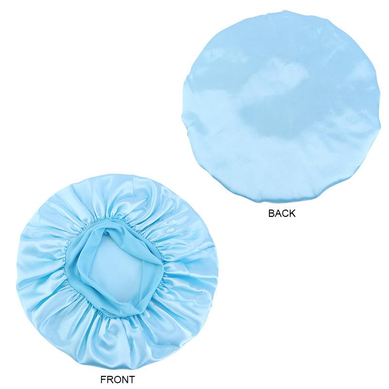 Soft Silk Hair Bonnet With Wide Band Comfortable Night Sleep Hat Hair Loss Cap