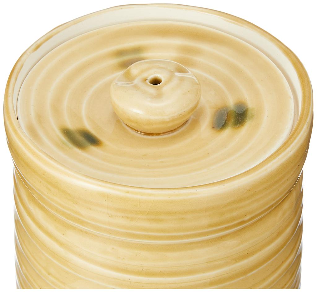 Goto Mizusashi Yellow Diameter x Height 15cm For strips of paper Kiseto Paper box included Size 13.1