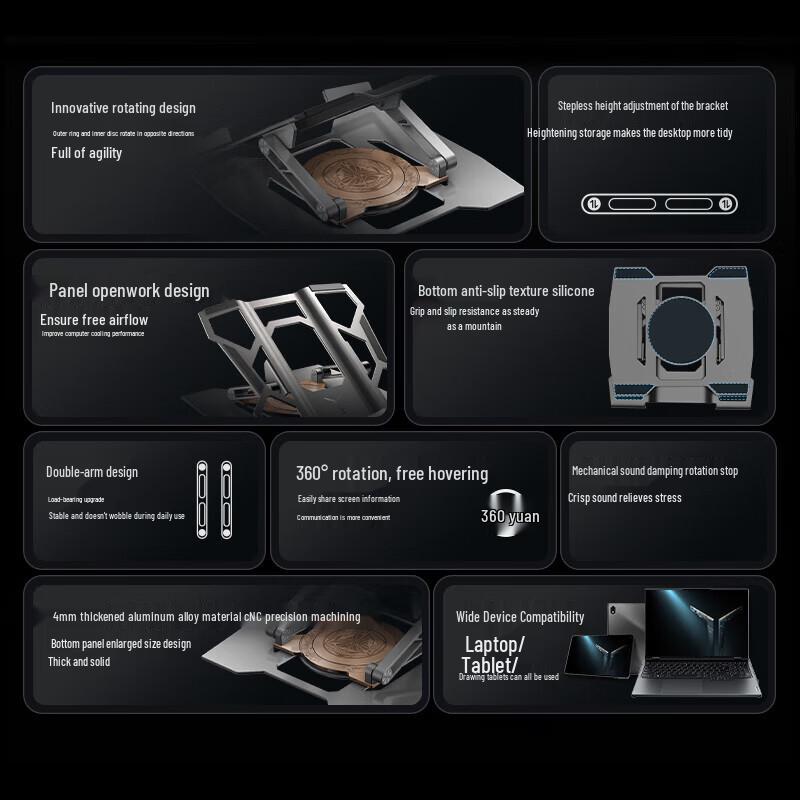 Lenovo Legion Z7 Snowblade Rotating Laptop Stand