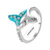 Blue Marine Animal Themed Rings Polished Interior Process Strong Wear