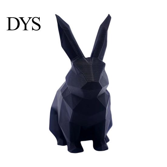 Однотонные Матовые Скульптуры 3D Печатные Геометрические Кролики, Креативные Фигурки Кроликов, Минималистичные Животные Современное Искусство Декор,
