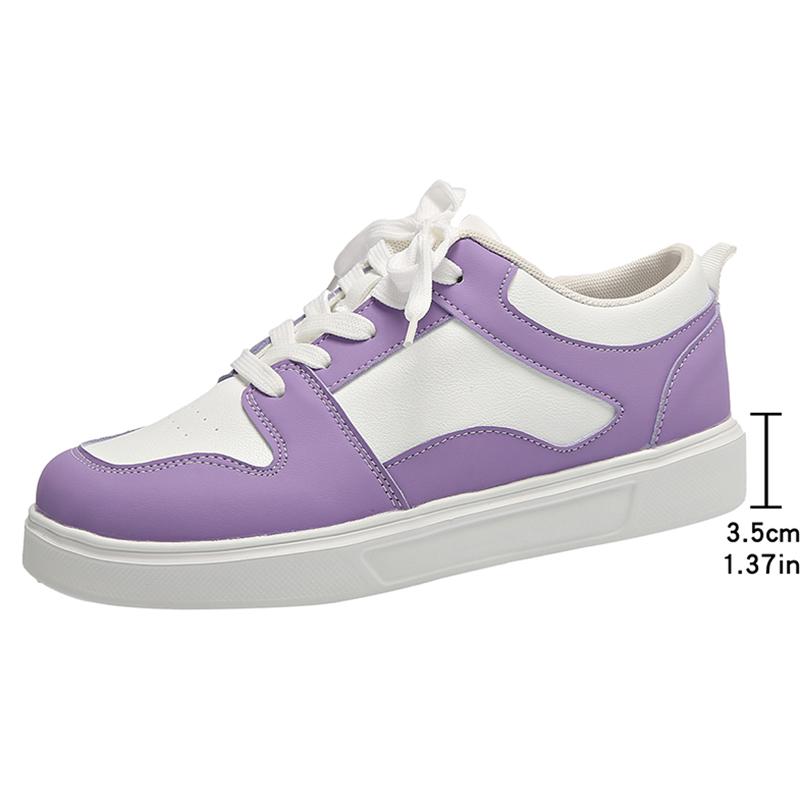 Fashion Mixed Color Platform Sneakers for Women  Lightweight Casual Lace Up Shoes Woman Non Slip Jogging Vulcanized Shoes
